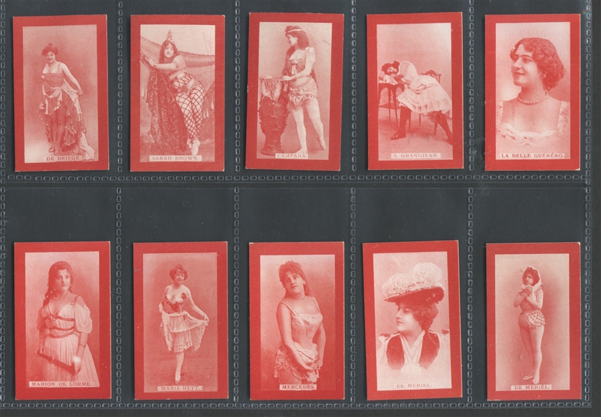 T480? Murai Cigarettes Actresses (Red-Bordered) Complete Set of (50) Cards