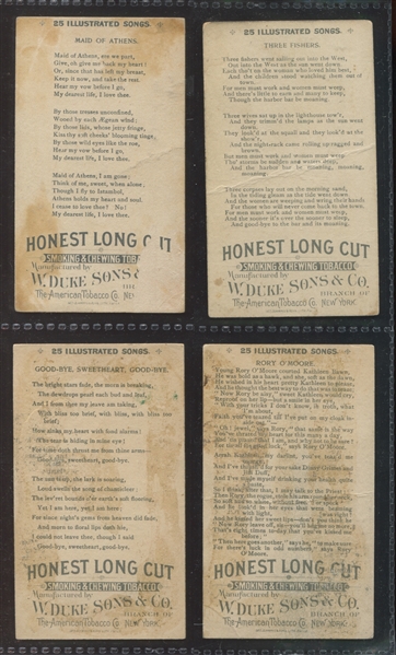 N116 Duke Honest Long Cut Illustrated Songs Lot of (7) Cards