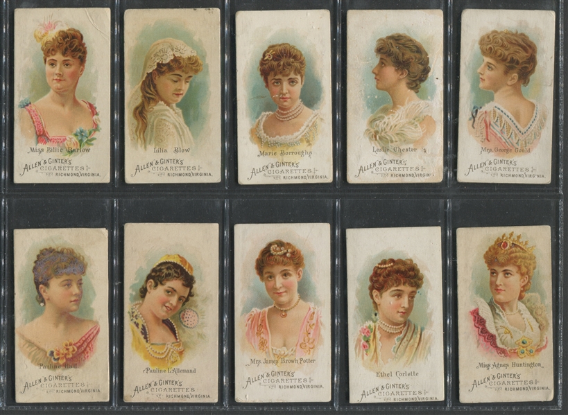 N26 Allen & Ginter World's Beauties (1st Series) Lot of (11) Cards