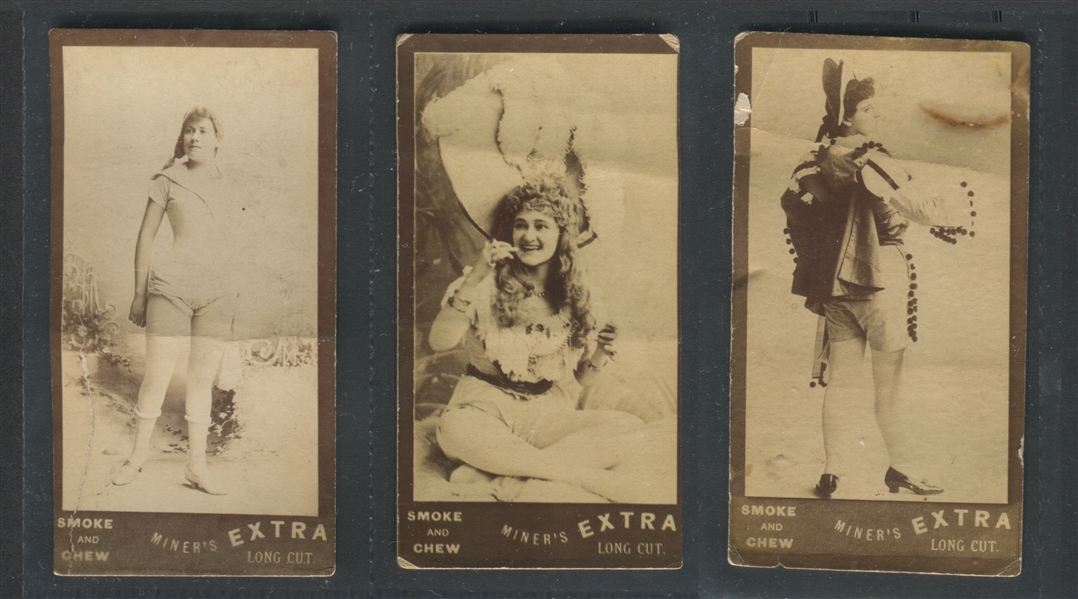 N663 Miner's Extra Actresses Lot of (3) Cards