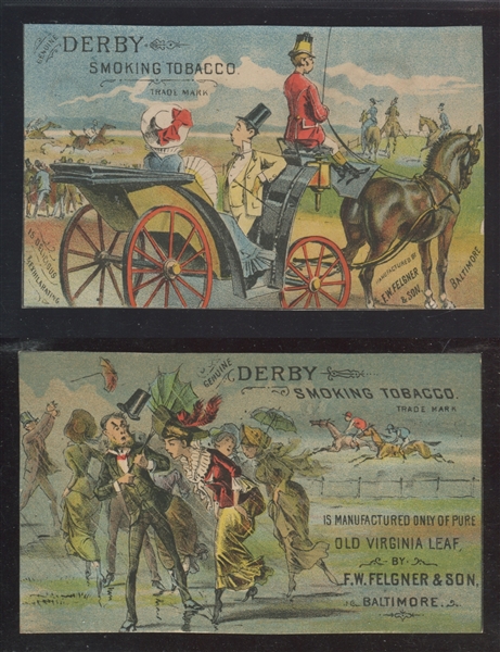F.W. Felgner Derby Smoking Tobacco Pair of Trade Cards