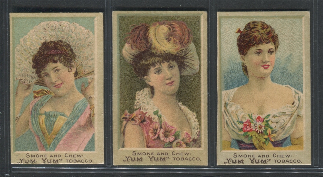 N488D August Beck Yum Yum Actresses Lot of (3) Cards