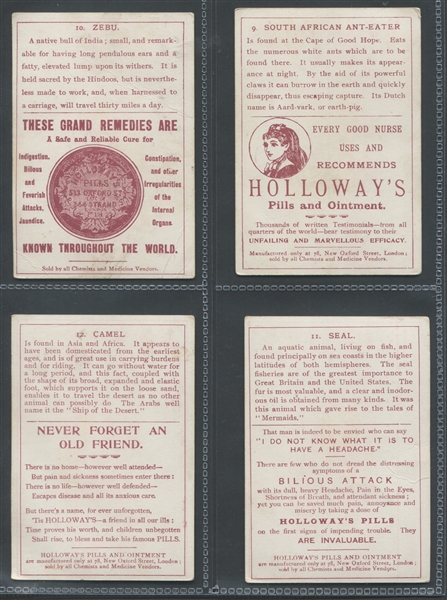 1930's Holloway's Pills Natural History Near Set (39/40) With Inset Allen Ginter Images