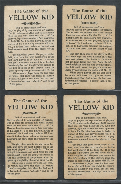E231 Adams Gum Yellow Kid Near Complete Set (24/25) Cards - Large Number Variation