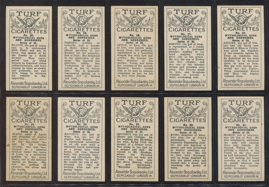 1924 Boguslavsky Mythical Gods and Goddesses Complete Set of (25) Cards