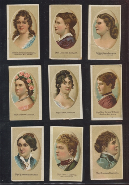 N353 Consol's Cigarettes Ladies of the White House Lot of (12) White-Border Larger Format Cards