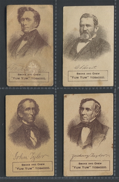 N472 Becks Yum Yum Presidents (Sepia) Lot of (4) Cards with U.S. Grant