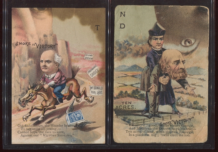 N291 Buchner Presidential Puzzle Cards Lot of (2) Cards