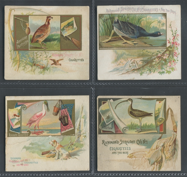 N40 Allen & Ginter Game Birds Lot of (5) Cards