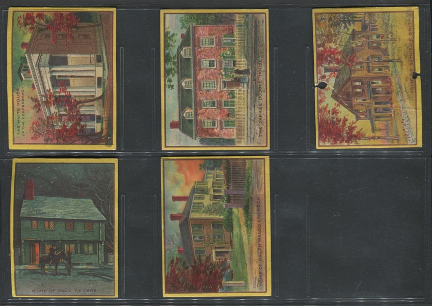 D30 Weber Bread History in Colors (Famous Homes) Lot of (29) Cards