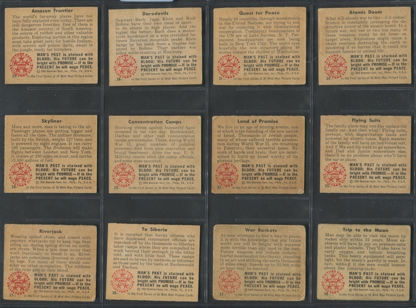 1950 Bowman Wild Man Complete Set of (72) Cards