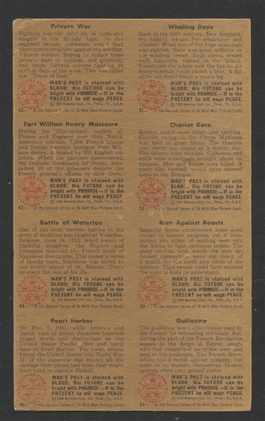 1950 Bowman Wild Man Uncut Panel of (8) Cards