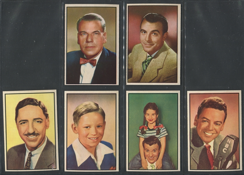 1953 Bowman Television and Radio Stars Lot of (50) High Grade Cards