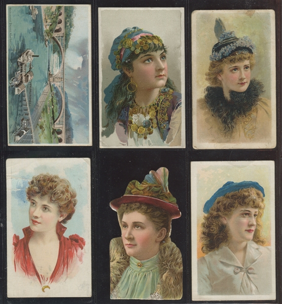 Mixed Lot of (6) Oversized 19th Century Cards
