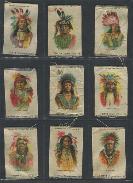 S67 American Indian Portrait Silks Lot of (40) From Three Types