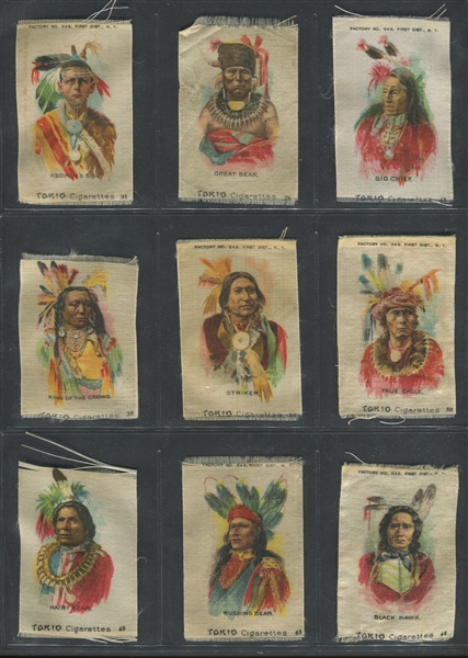 S67 American Indian Portrait Silks Lot of (40) From Three Types