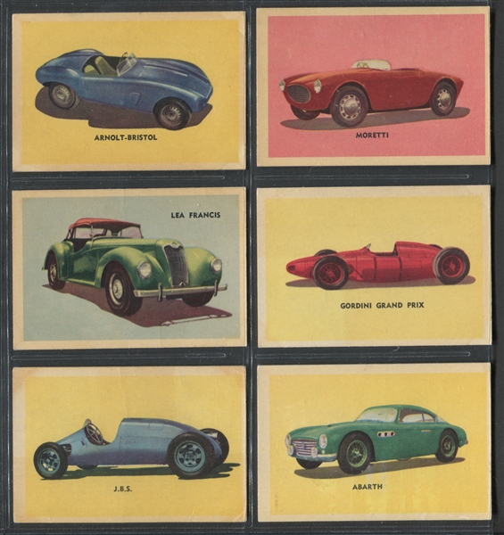 1956 Parkhurst Sports Car Cards Complete Set (42)