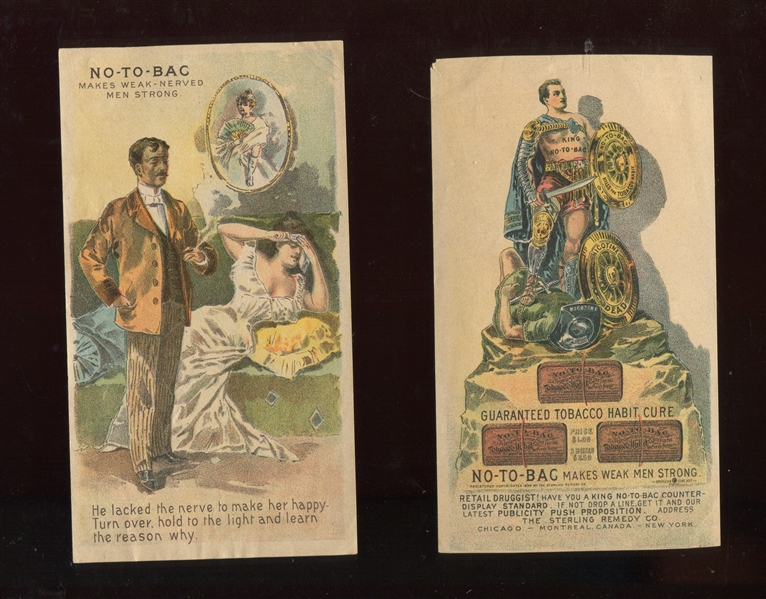 Lot of (4) Tobacco Trade Cards With No-To-Bac Examples