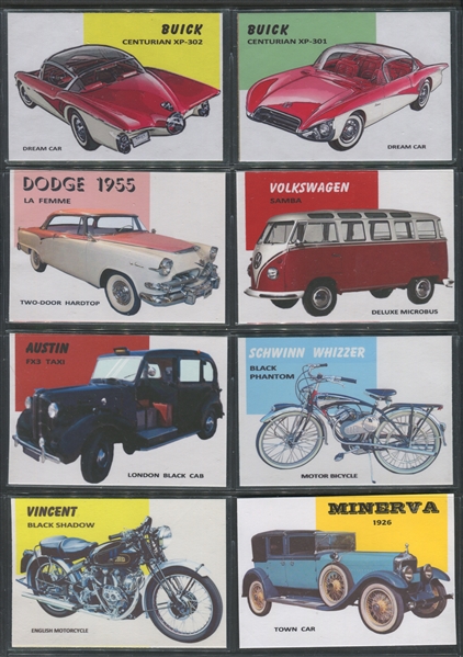 Interesting Bob Lemke Created World on Wheels Collector Card Lot of (9) Cards