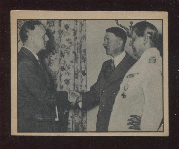 R165 Gum Inc War News Pictures #31 Hitler Congratulates Von Ribbentrop