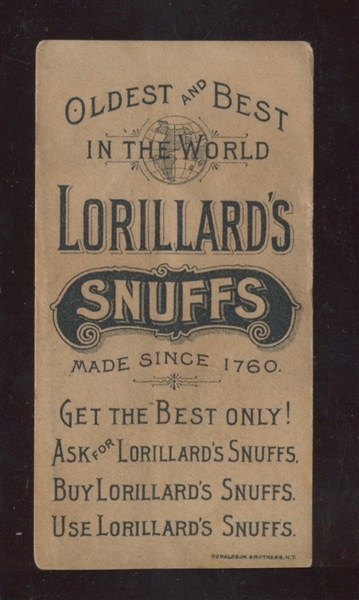N257 Lorillard's Snuff Beautiful Women TOUGH Type Card