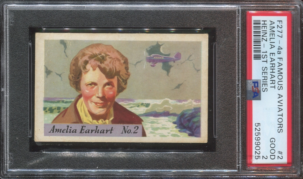 F277-4a Heinz Famous Aviators TOUGH Amelia Earhart Card #2