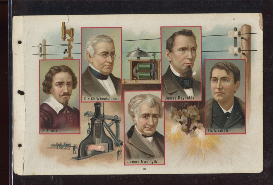 A25 Allen & Ginter Inventors Album Page with Edison