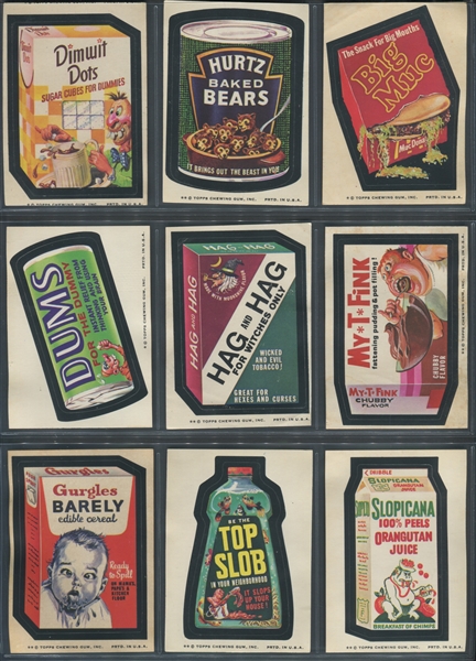 1973/4 Topps Wacky Packages Complete and Near Complete Sets - Series 4, 5, 6, 7 and 9