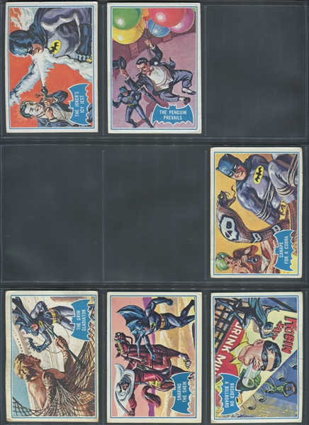 1966 Topps Bat Man Blue Bat (Puzzle Back) Near Complete set (39/44) Cards