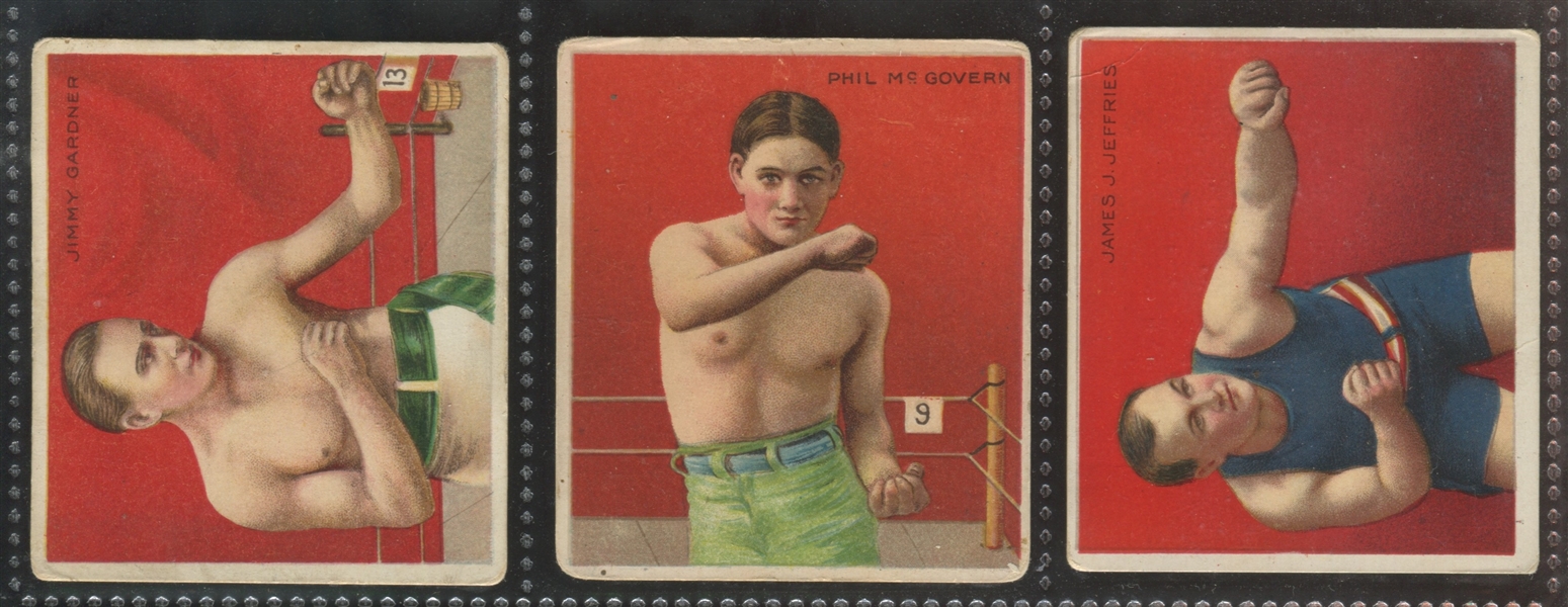 T218 Hassan/Mecca Champion Athlete & Prizefighters Lot of (21) Boxers with BOTH Jack Johnson's