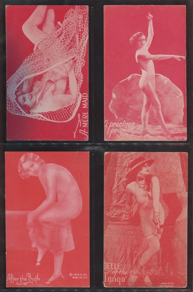 1930's Mutoscope Red Border Risque Girls Complete set of (32) Cards