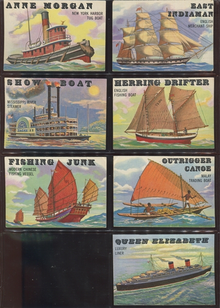 1955 Topps Rails & Sails Near Complete Set (189/200) Cards