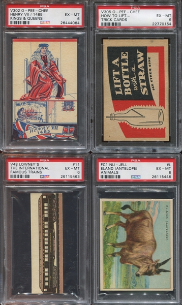Mixed Lot of (4) Canadian Gum & Chocolate PSA6-Graded Cards