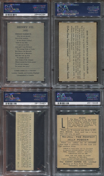 Mixed Lot of (4) Canadian Gum & Chocolate PSA6-Graded Cards