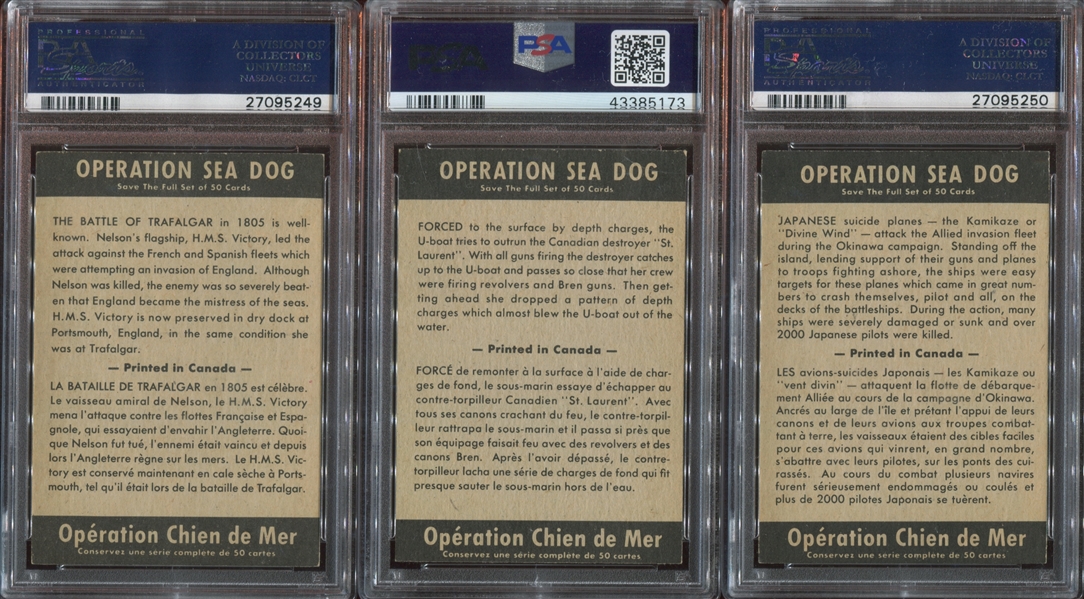 V339-9 Parkhurst Operation Sea Dog Lot of (5) PSA6-Graded Cards