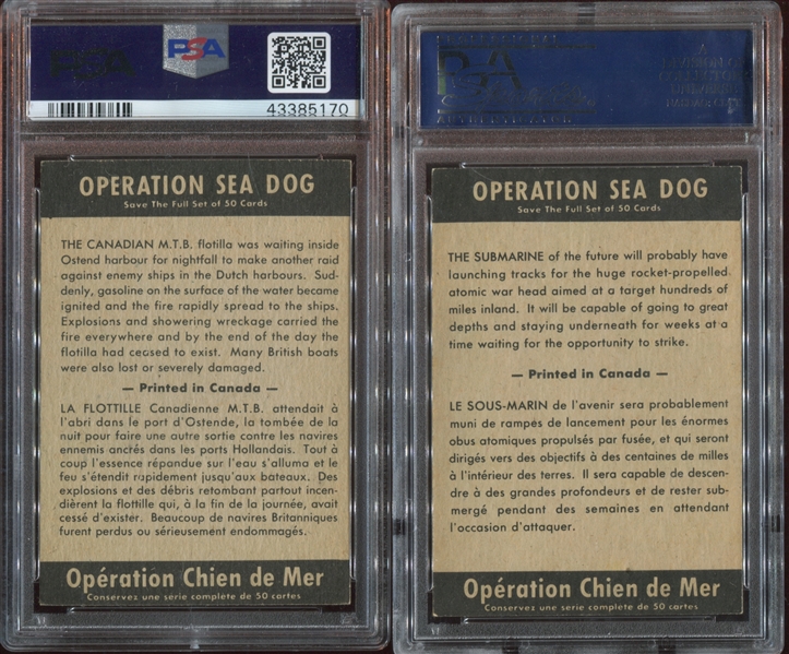 V339-9 Parkhurst Operation Sea Dog Lot of (5) PSA6-Graded Cards