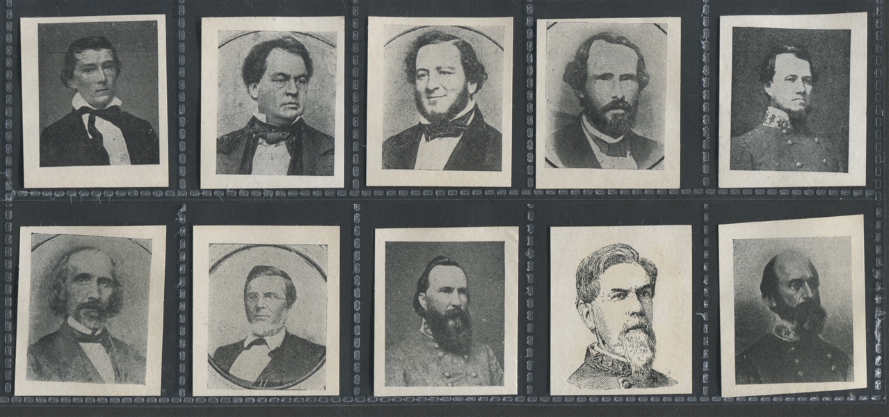 E-UNC American Chicle Confederate Portraits Lot of (16) Cards