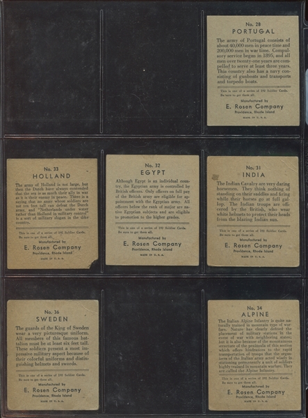 R139 E. Rosen Soldier Cards Partial Set of (20/36)