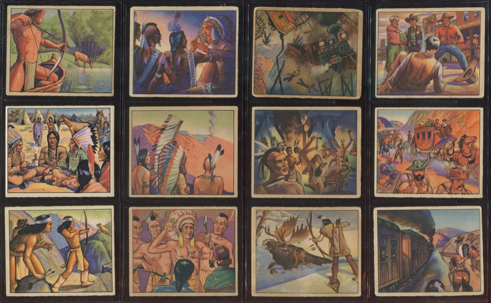 1949 Bowman Wild West Lot of (40) Cards