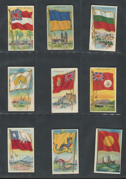 T59 Flag Series Complete Set of (200) with (31) TOUGH Sweet Caporal Tobacco Wrappers Cards