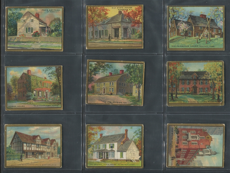 T69 Helmar Cigarettes Historic Homes Complete Set of (50) Cards