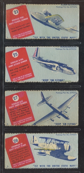 R8-2 Peco Candy Cigarettes Airplanes Near Set of (19/28) Cards