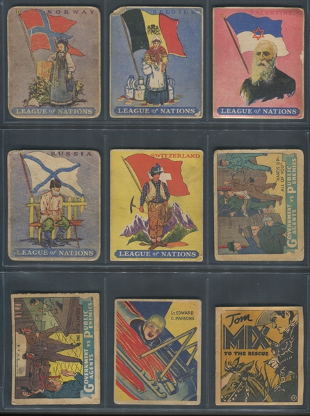 1930's R Lot of (54) Cards From Multiple Sets