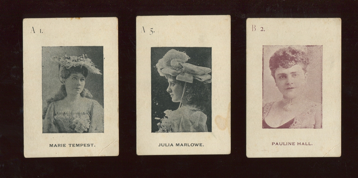 Interesting 1920's Actress Game Cards Lot of (3) Cards