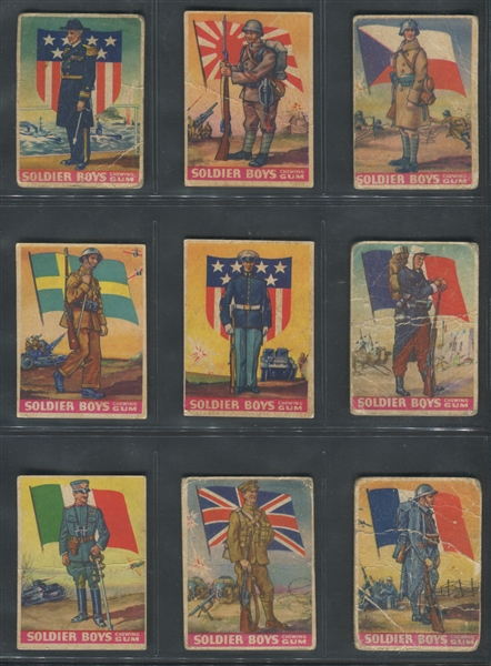 R142 Goudey Soldier Boy Lot of (14) Cards
