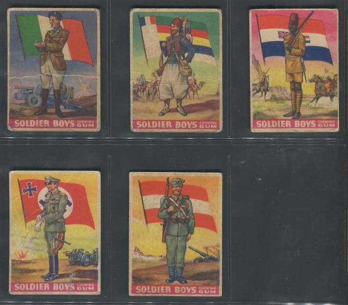 R142 Goudey Soldier Boy Lot of (14) Cards