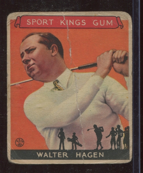 R338 Goudey Sport Kings #8 Walter Hagen (GOLF)
