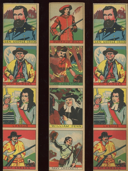 R128-2 Series of 48 Western Lot of (6) Strips of (4) Cards