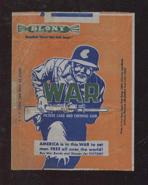 R164 Gum Inc War Gum Wrapper - Orange Soldier