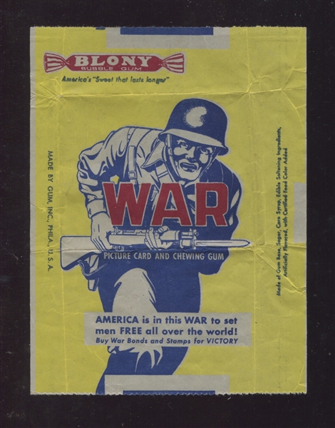 R164 Gum Inc War Gum Wrapper - Yellow Soldier